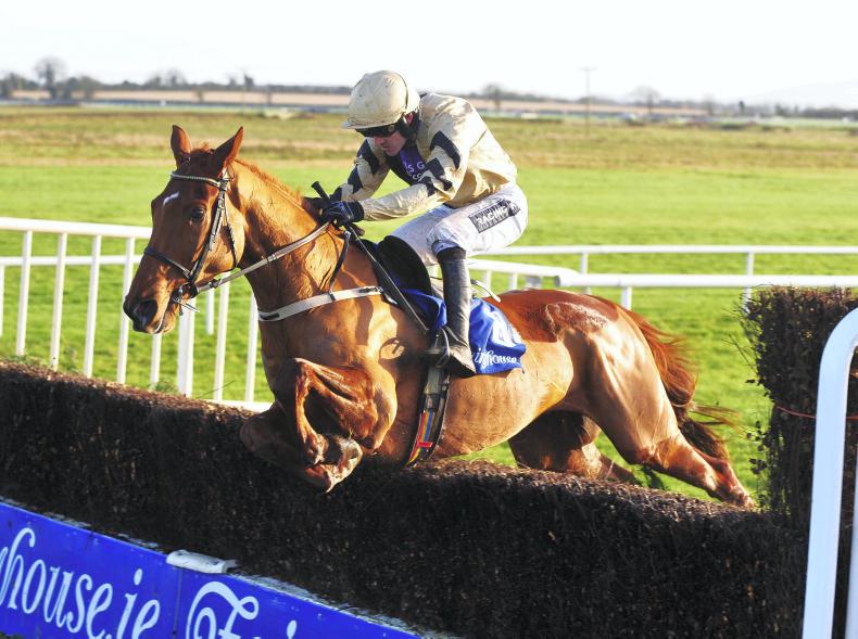 FAIRYHOUSE SATURDAY: Yorkhill shows the way as he gets off the mark over fences