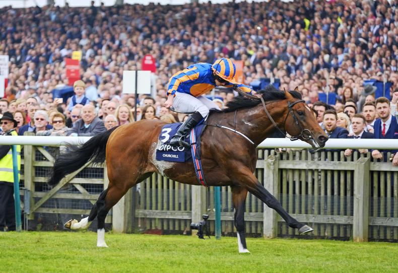 BRITAIN: Churchill storms to Guineas glory